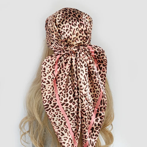 90*90cm Silk Scarf Headwraps For Women Fashion Accessory